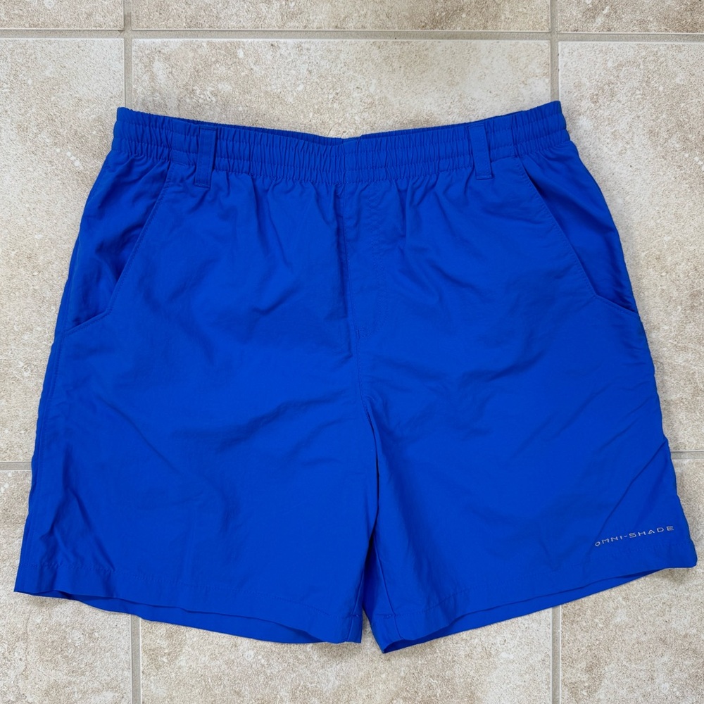 Columbia Boys' PFG Backcast Shorts
Size: Large (14/16)
Color: Vivid Blue